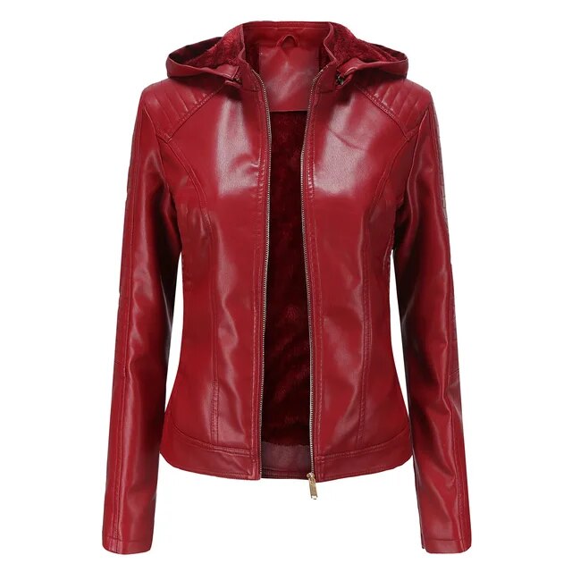 Warm Velvet Casual Leather Jacket