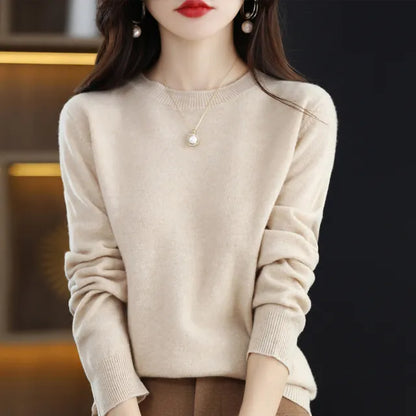 Pure wool and cashmere sweater for women