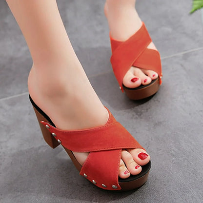 High Heel Peep Toe Sandals for Women