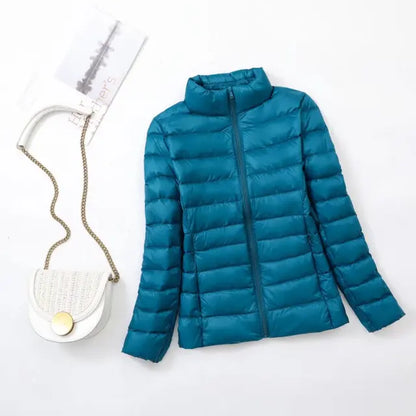 Light and Thin Down Jacket With Stand-up Collar For Women