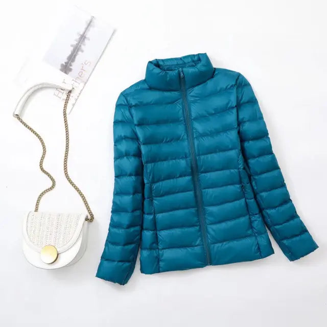 Light and Thin Down Jacket With Stand-up Collar For Women