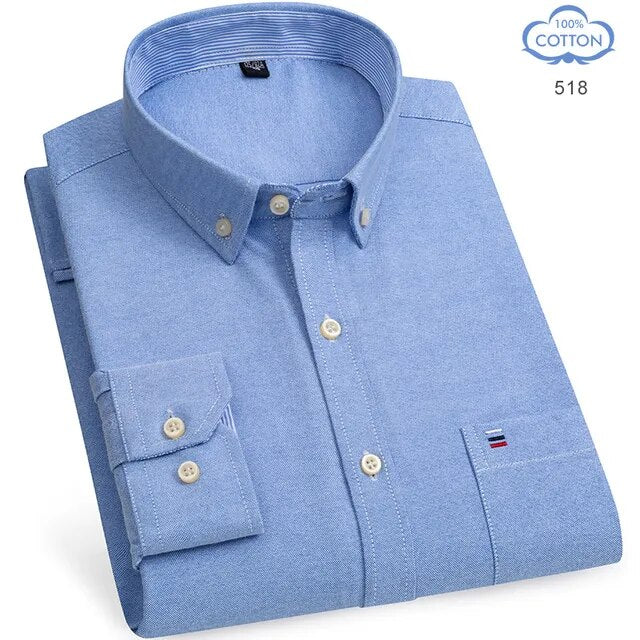 100% Pure Cotton Oxford Shirts For Men