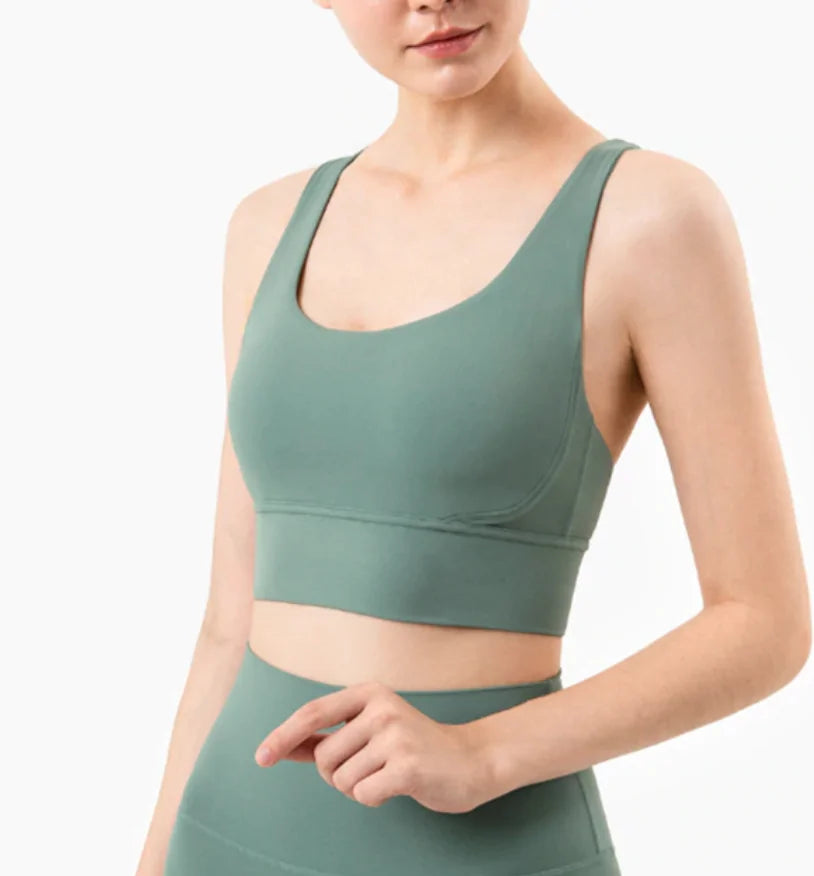 Breathable Fabric Nylon Yoga Tops