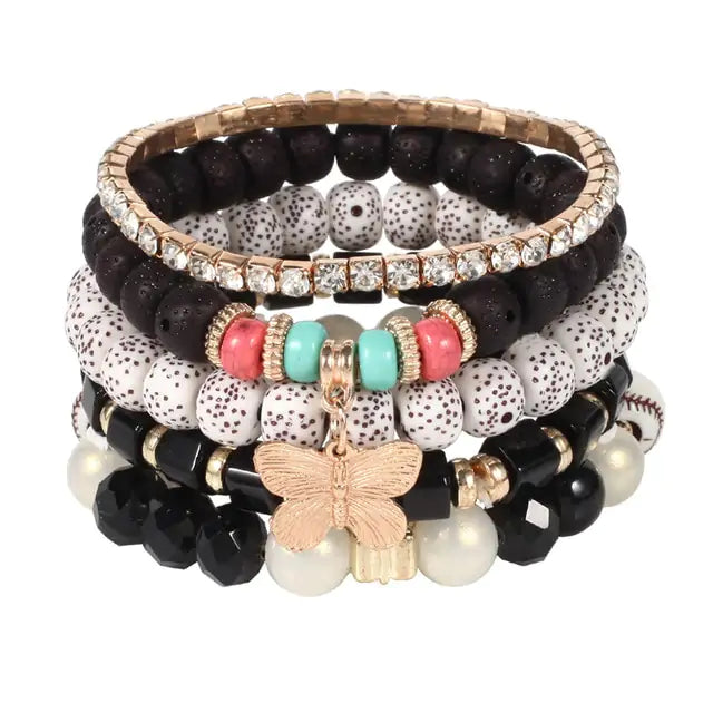 Multilayer Elastic Weave Bracelets