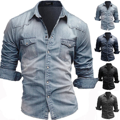 Men's Cotton Denim Shirt