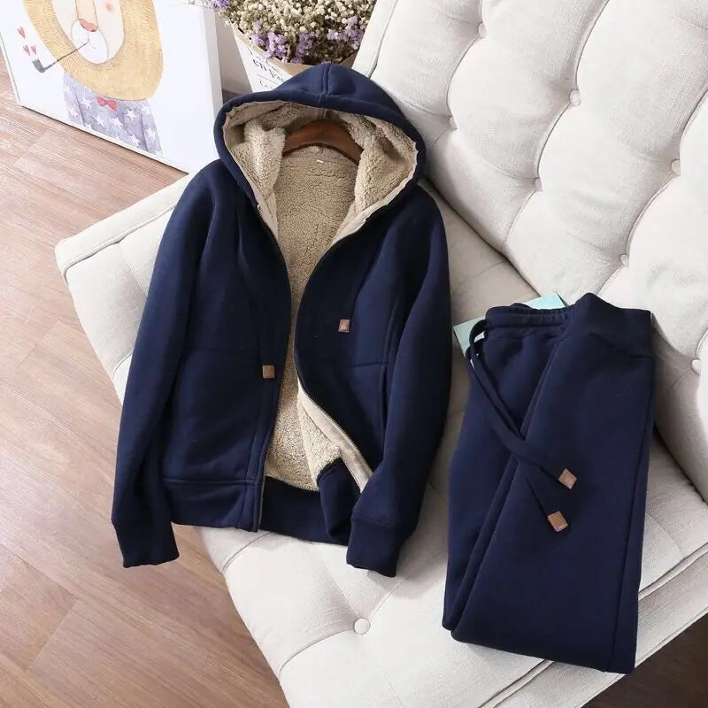 Women's Casual Sports Hoodie and Pants Set