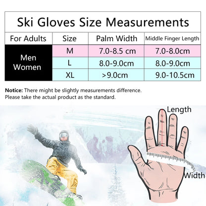 Ski Gloves Unisex Waterproof Gloves