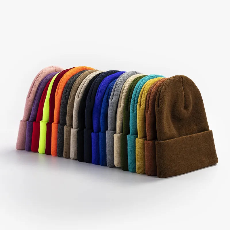 Autumn Winter Knitted Acrylic Wool Hats