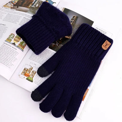 Unisex Thick Knitted Thermal Gloves