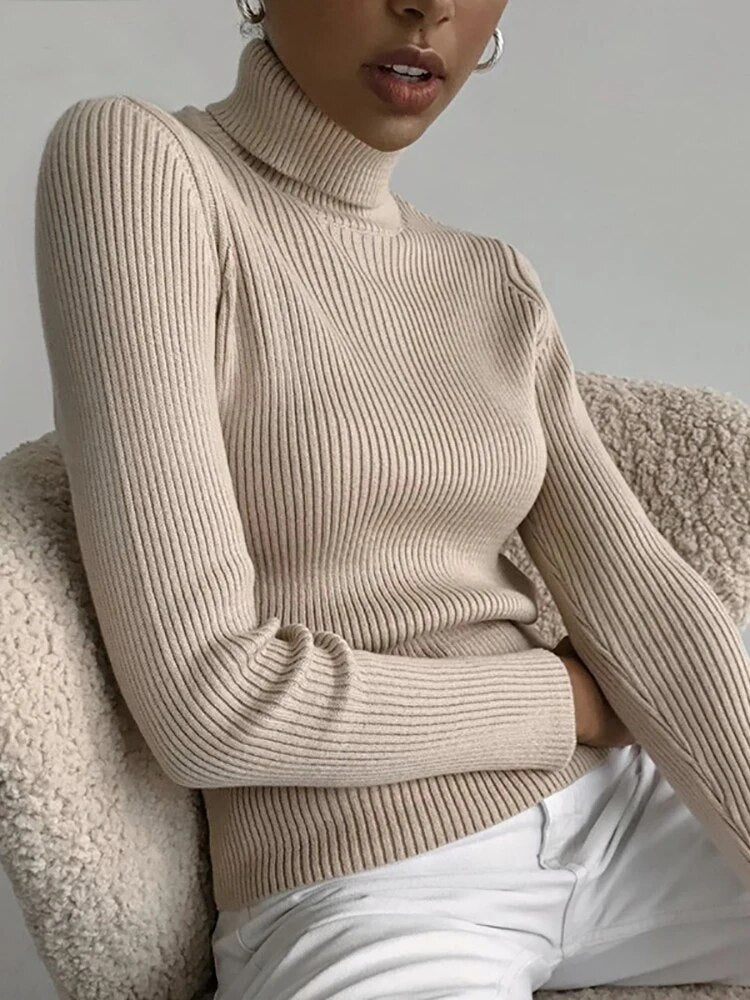 Women's Knitted Turtleneck Sweater