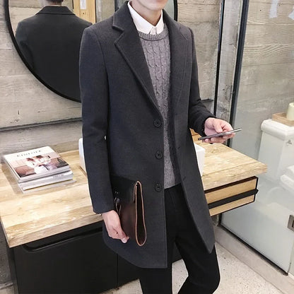 MEN'S LONG COTTON COAT 