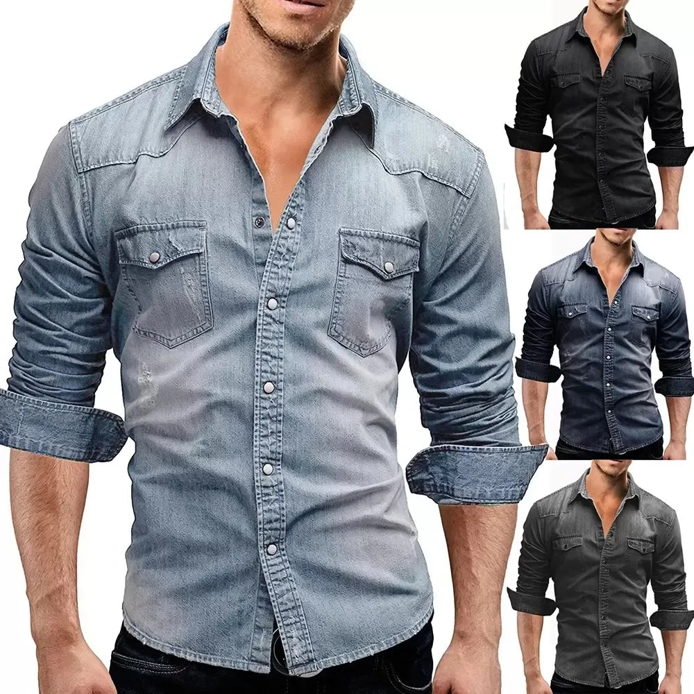 Men's Cotton Denim Shirt