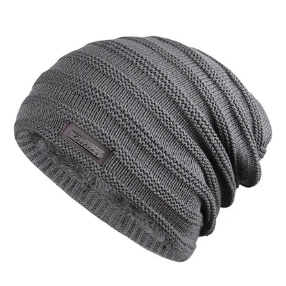 Men's Polyester Fleece Lined Knitted Hat