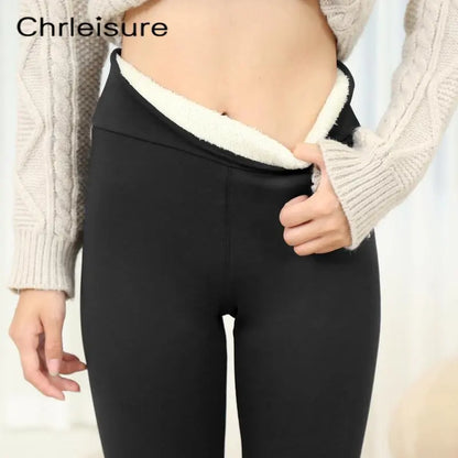 Warm winter fleece pants for women