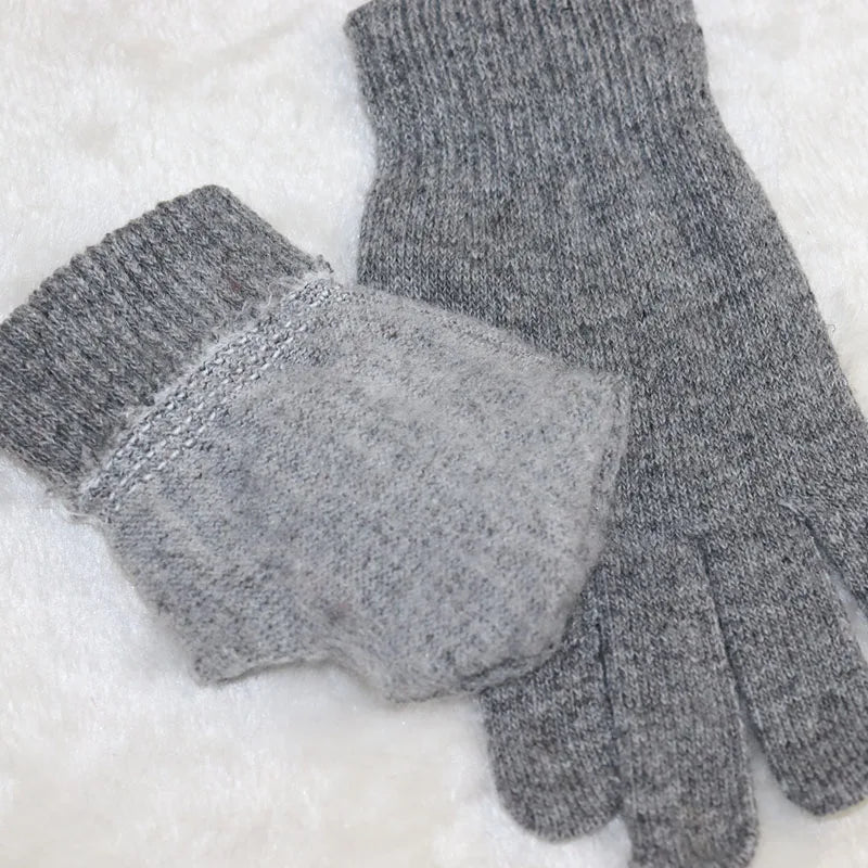 gray men's winter gloves 