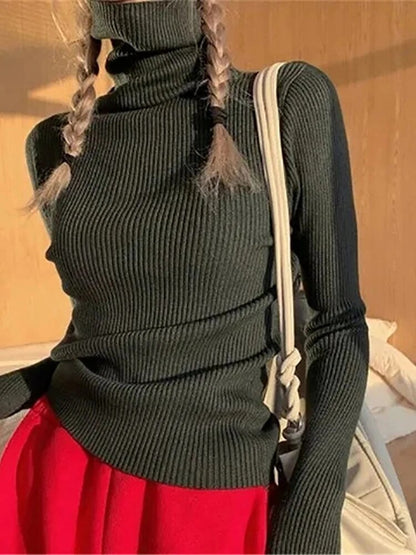 Women's Knitted Turtleneck Sweater