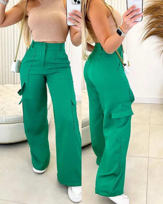 High Waisted Cargo Pants for Women