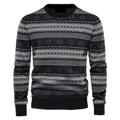 Spliced Cotton Men's Sweater