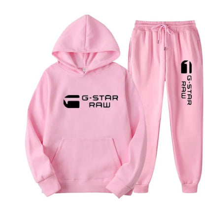 Hooded Tracksuit And Pants Set
