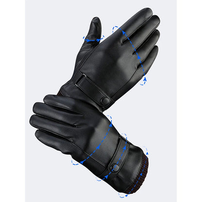 black leather gloves 