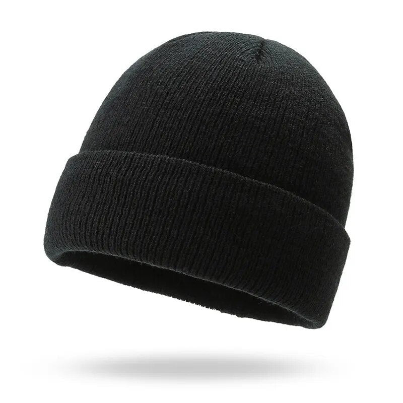 Fashionable velvet knitted hat for winter