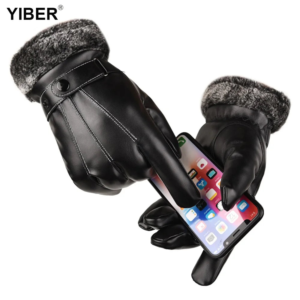 winter leather gloves 