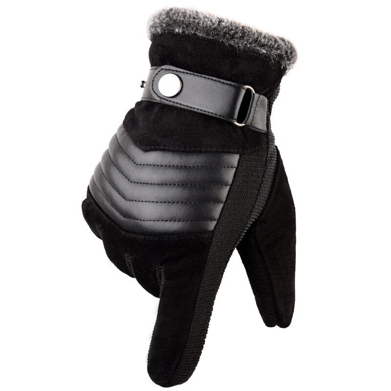 black winter gloves for men 