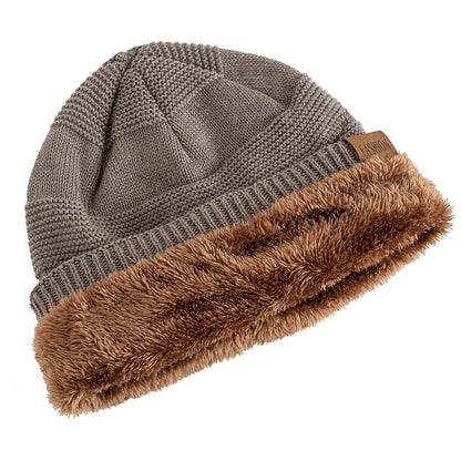 Unisex Winter Unisex Loose Fur Lined Beanie Hat