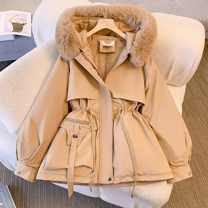 Women's Hooded Parka With Zipper