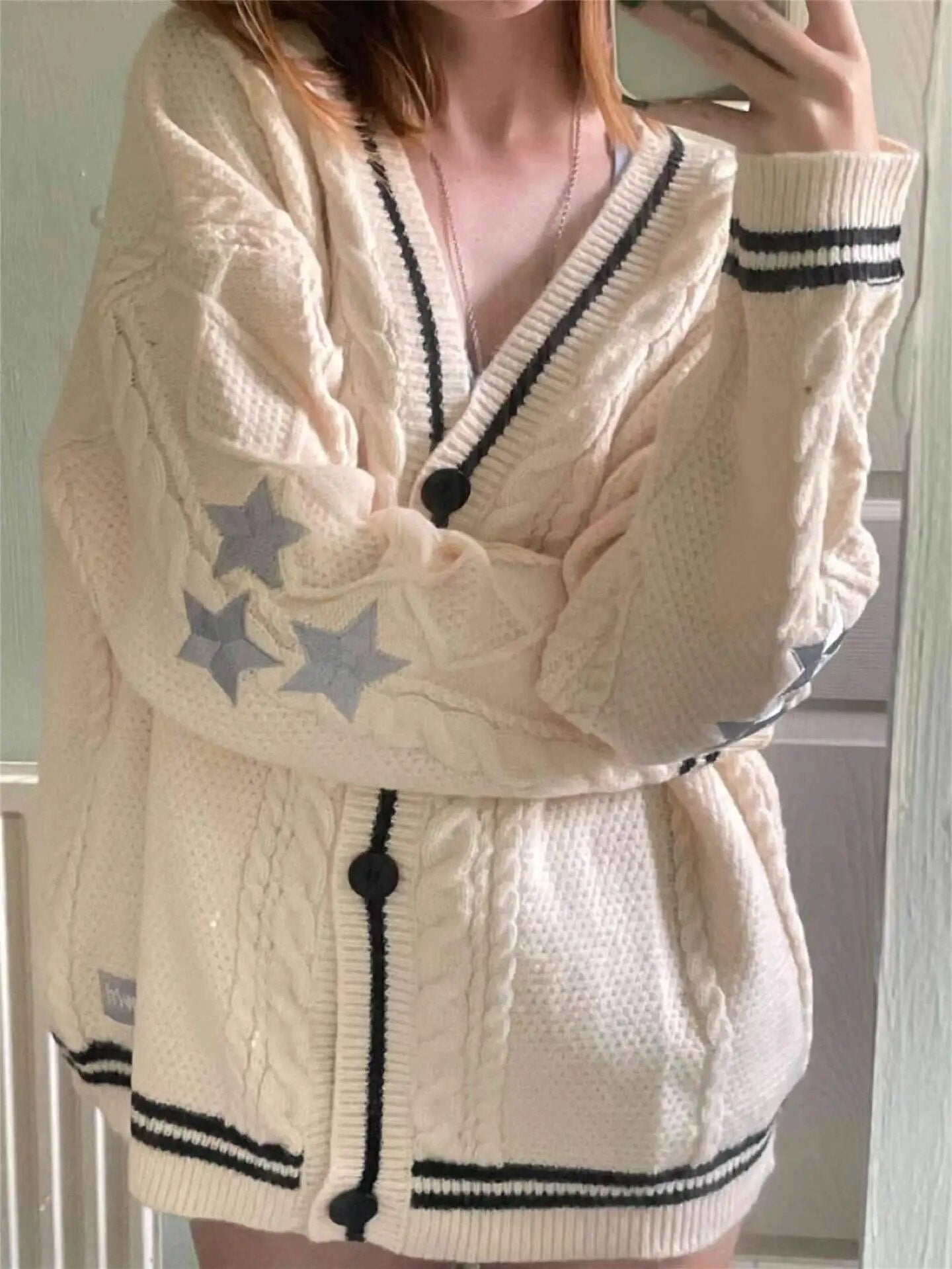 Women's Long Sleeve Knitted Cardigan