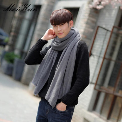 knitted scarf for men fashion winter